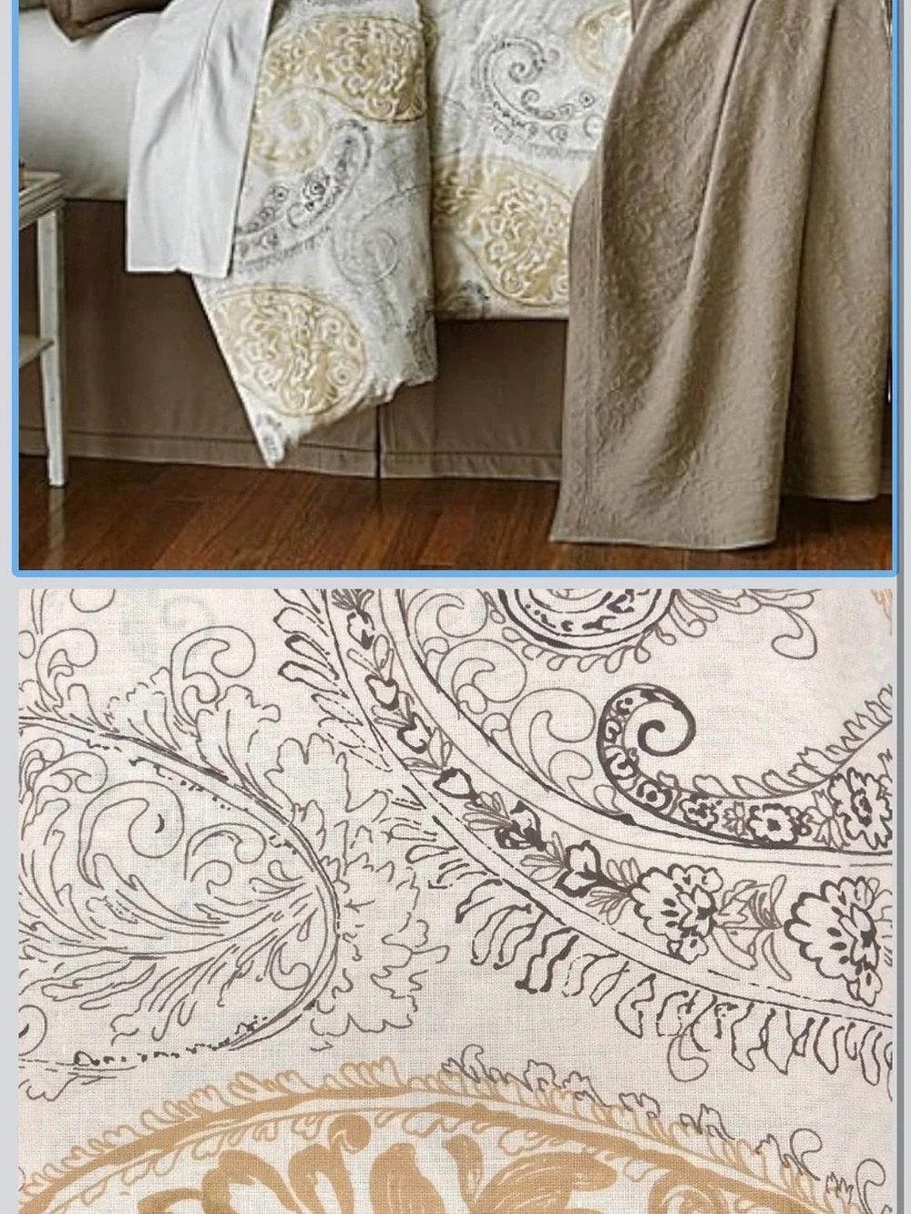 Noble Excellence Villa Renata King duvet set. Pottery Barn
